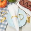 Nemeae 10 Pieces Gold Rings Metal Ring Holders Modern Design Ring Holder Metal Semicircle Buckles view 4