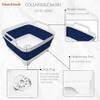 Collapsible Wash Basin 9L, Foldable Dish Tub with Drain Plug, Portable Collapsible Dish Basin, Camping Sink for Washing Dishes, Laundry & Kitchen Use (Navy Blue) view 4