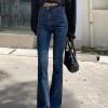 Women Vintage Stretch Flare Jeans High Waisted Skinny Bell Bottom Denim Pants Casual Slim Butt Lift Wide Leg Jean (Blue,Large) view 2