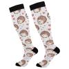 Wusikd Hedgehog Compression Socks for Women and Men Circulation Red Mushroom Long Socks for Athletic Running 1 view 1