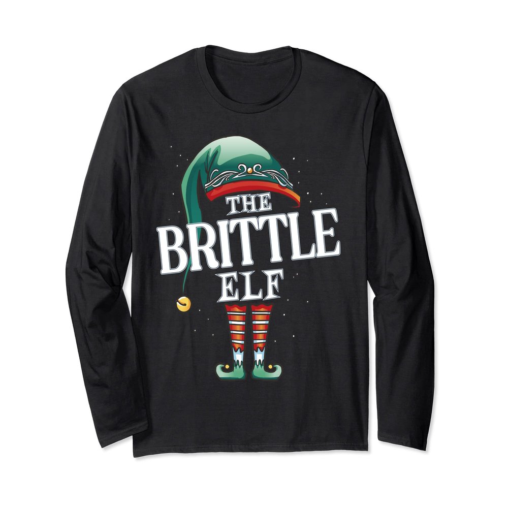 Brittle Elf Christmas Group Xmas Pajama Party Long Sleeve T-Shirt