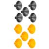 20pcs Boy Girl Cup Arrows Lightweight Replacement Arrows for Outdoor Fun Black Yellow for Boy Girl Toy Practice and Shooting view 2