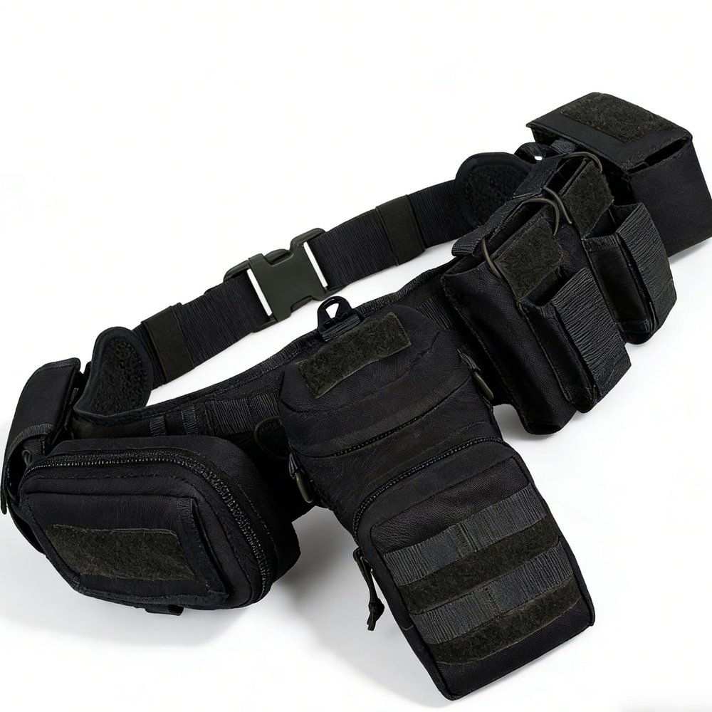 YAKEDA Tactical Battle Belts 5 in 1 Duty Law Enforcement Tactical Padded Belts Police Utility Belt with Pouches