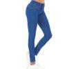 Women's Mid Rise Skinny Pencil Jeans Casual Slim Fit Butt Lift Denim Pants 2 Button Washed Stretch Jean Trousers (Dark Blue,Small) view 2