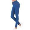 Women's Mid Rise Skinny Pencil Jeans Casual Slim Fit Butt Lift Denim Pants 2 Button Washed Stretch Jean Trousers (Dark Blue,Small) view 3