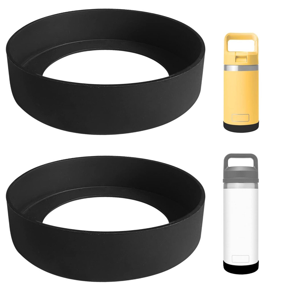 2 PCS Silicone Boot Sleeve for YETI Rambler 12 oz 18 oz, Bottom Protection for Rambler Jr 12 oz Kids Bottle Accessories - Dishwasher Safe