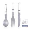 Boundless Voyage Titanium Cutlery Set Portabel Ultralight Folding Utensil Spoon Fork Knife Flatware for Home Use Outdoor Travel Camping Backpacking (3 Pcs Set) view 1