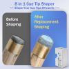 Adhafera Cue Tip Shaper, Upgraded 8 in 1 Aluminu Pool Cue Shaper, Pool Cue Accessories for Replacement and Shaping Cue Tips view 2