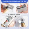 Adhafera Cue Tip Shaper, Upgraded 8 in 1 Aluminu Pool Cue Shaper, Pool Cue Accessories for Replacement and Shaping Cue Tips view 3