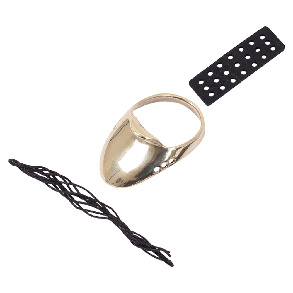 INOOMP 1set Professional Brass Finger Guard for Archery Finger for Traditional Archery High-Grade Brass Construction Comfortable Fit