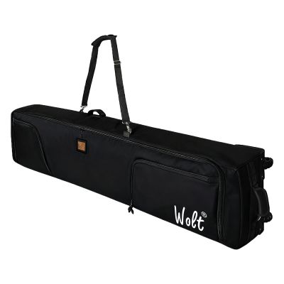 WOLT Snowboard Bag with Wheels- Padded Ski Bags for Air Travel, Fit to Double Pairs of Skis up to 190cm(Black)