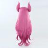 TO KU TOO YUO Game Cosplay Wig 90cm Long Pink Gradient Wigs Ear Heat Resistant Synthetic Hair Anime Wigs + Wig Cap view 3