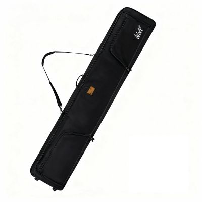 WOLT Snowboard Bag with Wheels- Padded Ski Bags for Air Travel, Fit to Double Pairs of Skis up to 175cm (Black)