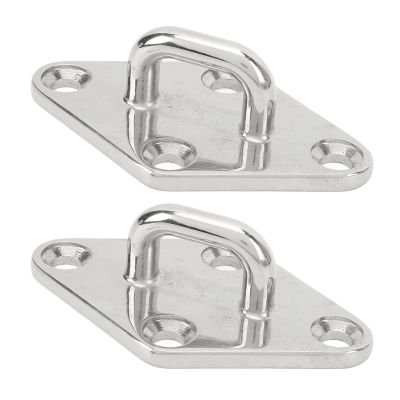 Acouto Ceiling Hook Pad Eye Plate 316 Stainless Steel Marine Hardware Hooks Top Mount Hanger Hook for Marine Boat Ship