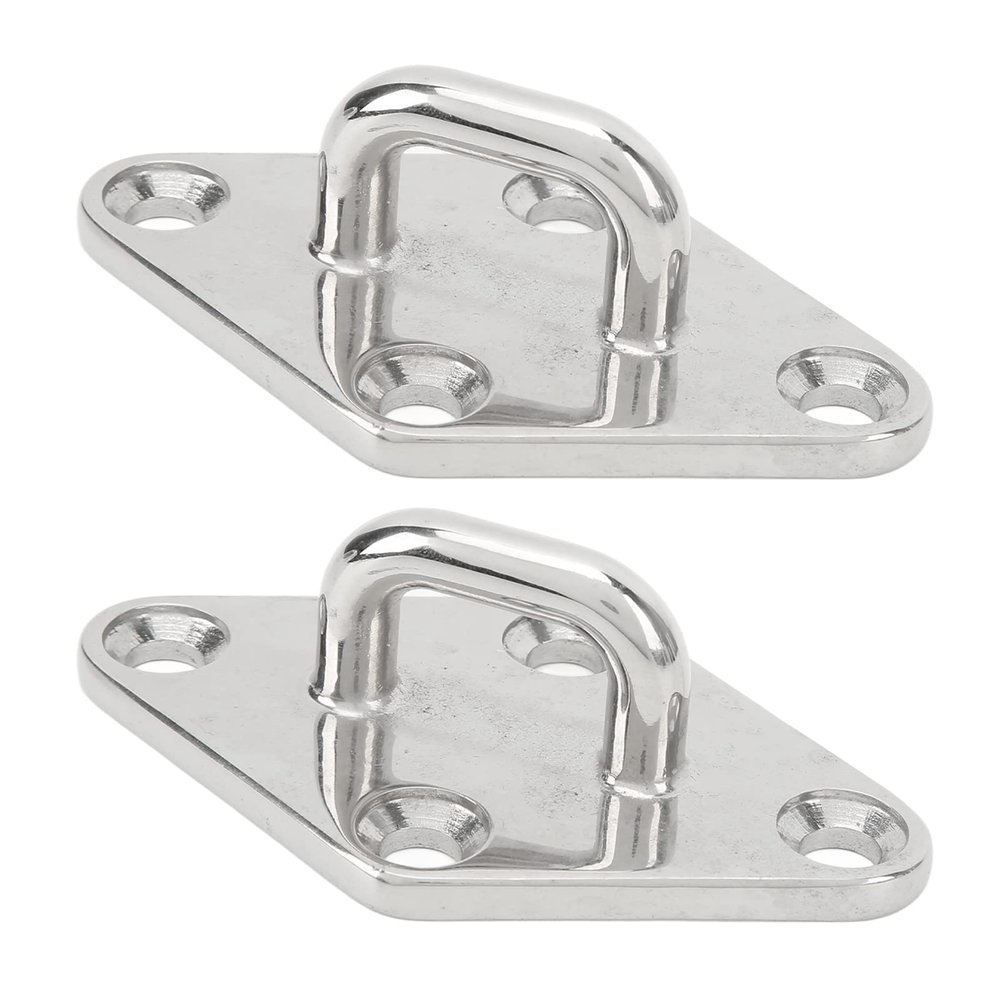 Acouto Ceiling Hook Pad Eye Plate 316 Stainless Steel Marine Hardware Hooks Top Mount Hanger Hook for Marine Boat Ship