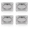 Acouto Flush Ring Pull Heavy Duty 4pcs Flush Ring Pull Deck Cover Handle 316 Stainless Steel for Boat Ship view 1