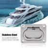 Acouto Flush Ring Pull Heavy Duty 4pcs Flush Ring Pull Deck Cover Handle 316 Stainless Steel for Boat Ship view 2