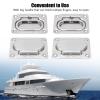 Acouto Flush Ring Pull Heavy Duty 4pcs Flush Ring Pull Deck Cover Handle 316 Stainless Steel for Boat Ship view 3