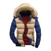 VSOLS Men's Down Jacket Winter Men's Casual Hooded Jacket Warm Coat Men's Solid Thick Down Zipper Jacket (Color : FK047 Yellow Khaki, Size : 3X-Large) view 2