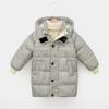Toddler Kids Little Girls Winter Plaid Coat Windproof Outerwear Mediun Length Warm Hooded Snowsuit (Green, 4-5 Years) view 4
