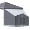 KAMPKEEPER Side Tent,Camping Tent for 10' x 10' Pop Up Canopy, Easy Set Up Gazebo,Compatible with 10' Wide Canopy Tents (Grey) view 1