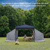 KAMPKEEPER Side Tent,Camping Tent for 10' x 10' Pop Up Canopy, Easy Set Up Gazebo,Compatible with 10' Wide Canopy Tents (Grey) view 2