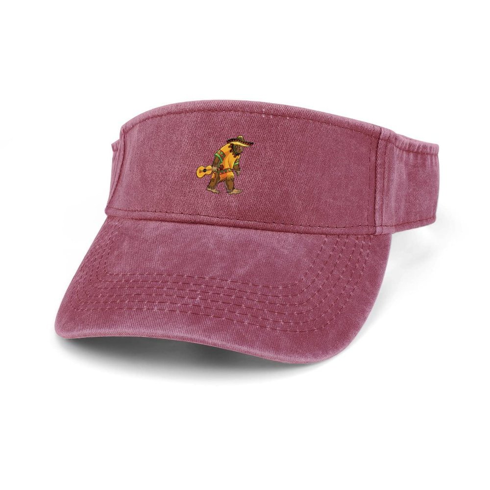 Bigfoot Sasquatch Mexican Sun Visor Hat Adjustable Sun Cap Sports Beach Hats for Men Women