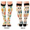 Wusikd Squirrel Geometric Compression Socks for Women and Men Circulation Funny Long Socks for Athletic Running 1 view 2