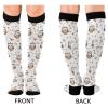 Wusikd Funny Owl Compression Socks for Women and Men Circulation Flower Long Socks for Athletic Running 1 view 2