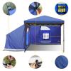 KAMPKEEPER Side Tent,Camping Tent for 10' x 10' Pop Up Canopy, Easy Set Up Gazebo,Compatible with 10' Wide Canopy TentsBlue view 3