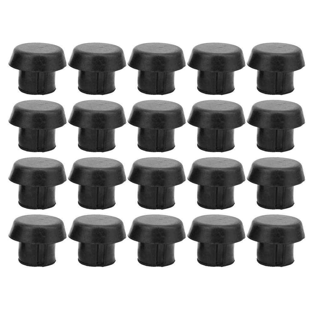 20Pcs Billiard Cue Bottom Cover, Billiard Cue Bottom Rubber Plug Protection Pad Dust Proof Cover Snooker Equipment Accessories