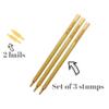 Bratla Cricket wickets with bails - Cricket Stumps Made of Wood, Set of 3 Stumps for Cricket with 2 bails, T20 Cricket Wicket, Cricket Stumps (Natural Wood) view 2
