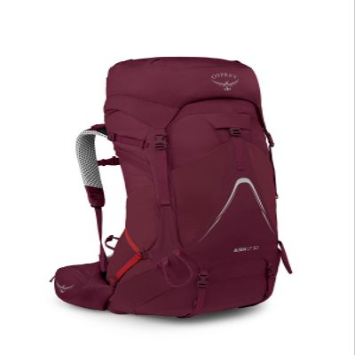 Osprey Aura AG LT 50L Women's Backpacking Backpack, Antidote Purple, WM/L