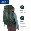 Osprey Aura AG LT 65L Women's Backpacking Backpack, Koseret/Darjeeling Spring Green, WM/L view 2