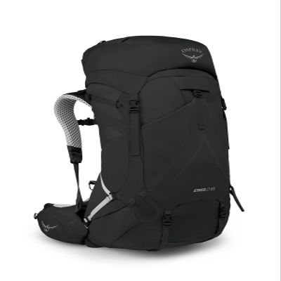 Osprey Atmos AG LT 65L Men's Backpacking Backpack, Black, S/M