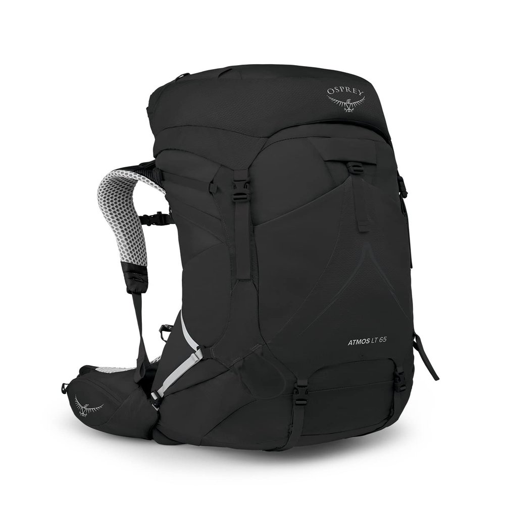 Osprey Atmos AG LT 65L Men's Backpacking Backpack, Black, S/M