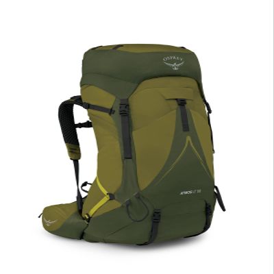 Osprey Atmos AG LT 50L Men's Backpacking Backpack, Scenic Valley/Green Peppercorn, L/XL