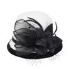 BCDlily Women Derby Elegant Wool Flower Bucket Hat Lady Vintage Cloche Tea Party Bowler Hats view 1