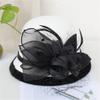 BCDlily Women Derby Elegant Wool Flower Bucket Hat Lady Vintage Cloche Tea Party Bowler Hats view 2