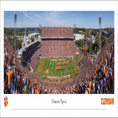 Clemson Football, Team Run Out - Unframed 40 x 13.5 Poster by Blakeway Panoramas