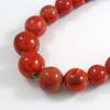 Avalaya Brick Red Graduated Ceramic Bead Brown Silk Cords Necklace/58cm to 70cm L/Slight Variation In Colour/Natural Irregularities view 4