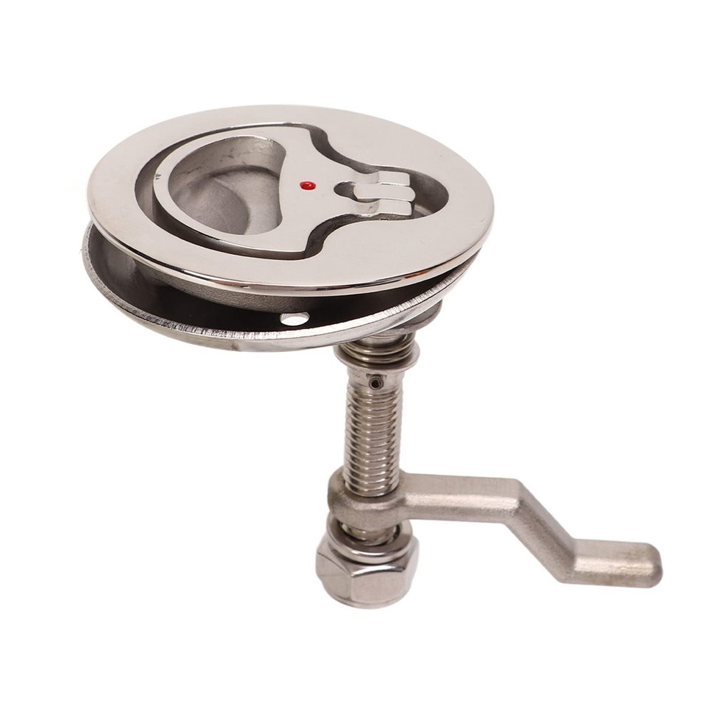 Acouto Boat Cam, Marine 316 Stainless Steel Flush Pull Hatch, Adjustable Floor Buckle Hatch with Back Plate Mirror Polished for Marine Ship Yacht