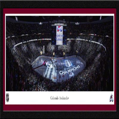 Colorado Avalanche Banner Raising - 42x15.5-inch Single Mat, Select Framed NHL Picture by Blakeway Panoramas