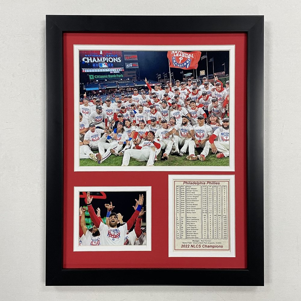 Legends Never Die, Inc. Philadelphia Phillies 2022 NLCS Champions | 12"x15" Framed Photo Collage