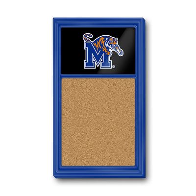The Fan-Brand NCAA Memphis Tigers - Tiger M - Blue Frame/Black - Cork Note Board - Sports Team Bar Sign Dcor: Home, Dorm, Garage, Office, Fan Cave