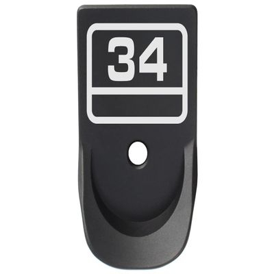 NDZ Performance Magazine Base Plate Finger Extension for Glock Gen 1-5 9MM .40 .357 SIG Laser Engraved Anodized Aluminum in Black - G Square Model 34