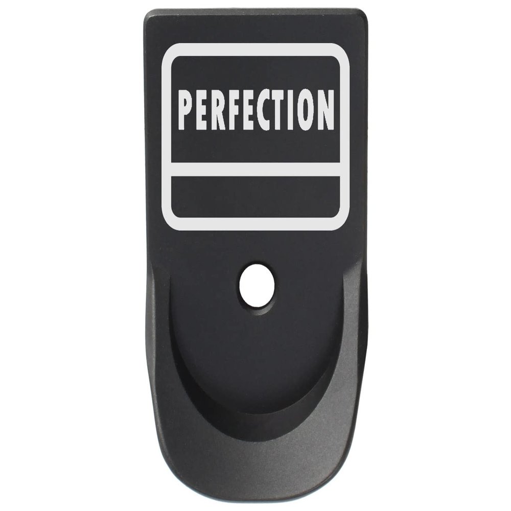 NDZ Performance Magazine Base Plate Finger Extension for Glock Gen 1-5 9MM .40 .357 SIG Laser Engraved Anodized Aluminum in Black - G Square Perfection