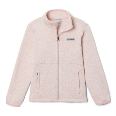 Columbia Youth Unisex Sweater Weather Full Zip, Dusty Pink Heather, Large