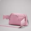 YOSHUYUKI Fanny Pack Crossbody Bag Trendy Waterproof Small Sling Cross Body Purse for Women Men Fashion Waist Packs Mini Belt Pouch Chest Bum Hip Bag Lulu Dupes for Travel Vacation Running Pink view 3