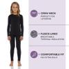 Rocky Thermal Underwear Kids Girls Thermal Underwear Set Long Johns kid Thermals Kid Base Layer kids thermals top bottom set, Black, Small, Standard-185 GSM, THERMALS SET view 2